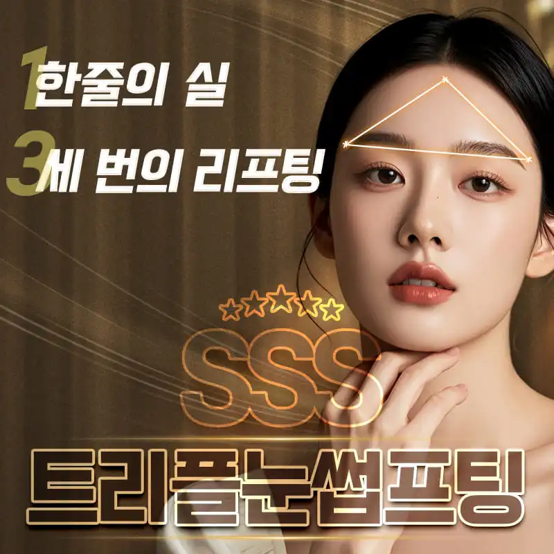 3줄효과 트리플눈썹프팅