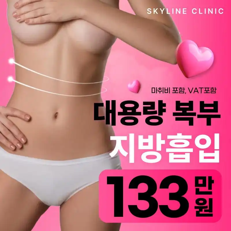 추가금❌대용량복부지방흡입