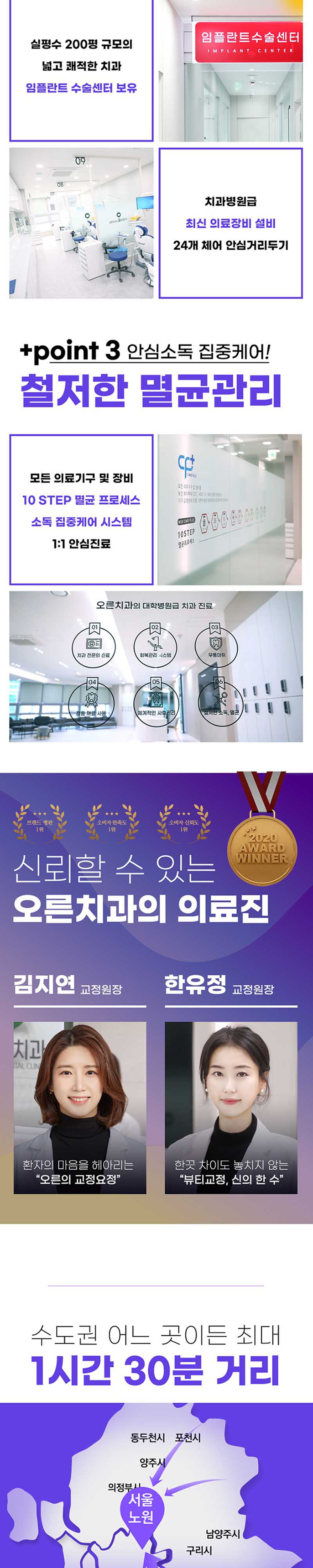오른치과의원 비대칭잡는 동안뷰티 치아교정 클리피씨 이벤트, 시술 상세 이미지