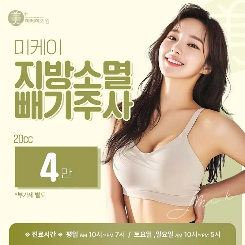 미케이 지방소멸 빼기주사_얼굴, 복부