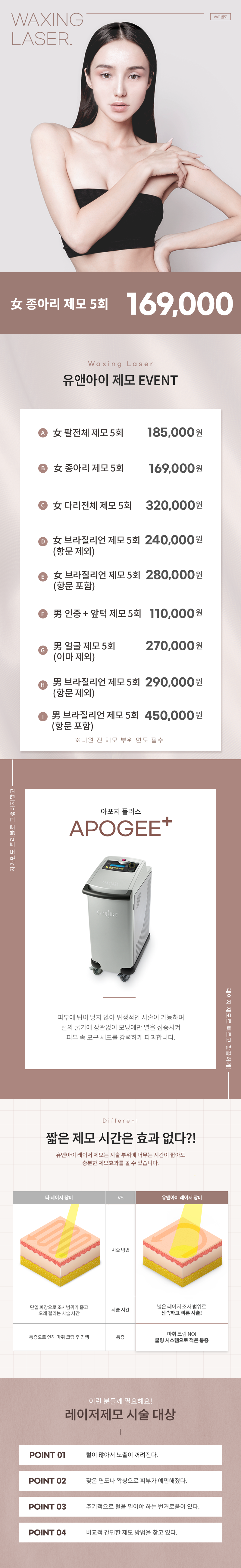 유앤아이의원 건대점 건대) 여성,남성 레이저 제모 이벤트, 시술 상세 이미지
